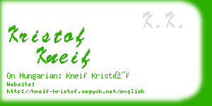 kristof kneif business card